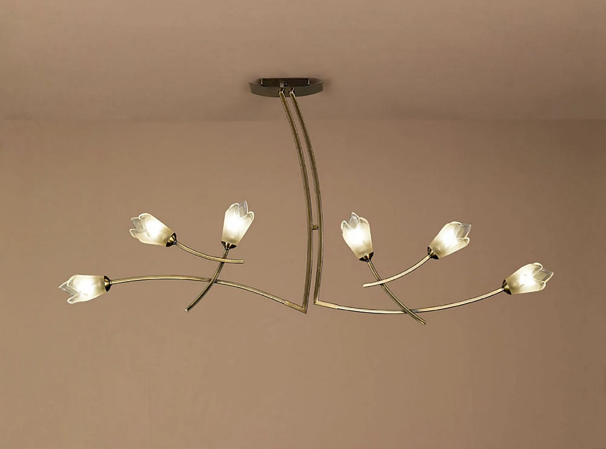 Pietra Antique Brass Ceiling Lights Mantra Linear Fittings